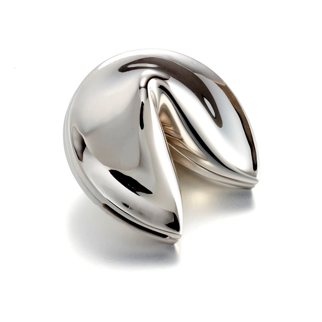 Gump's Signature Silver Fortune Cookie Box, Large