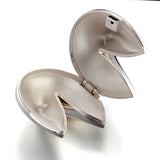 Silver Fortune Cookie Box, Large