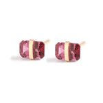 Melissa Joy Manning Bezel-Wrapped Garnet Stud Earrings