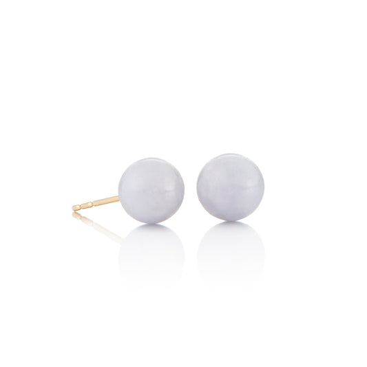 Gump's Signature 7mm Lavender Jade Bead Earrings