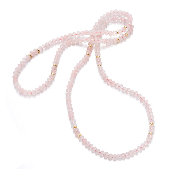 Gump's Signature Rose Quartz Rope Necklace