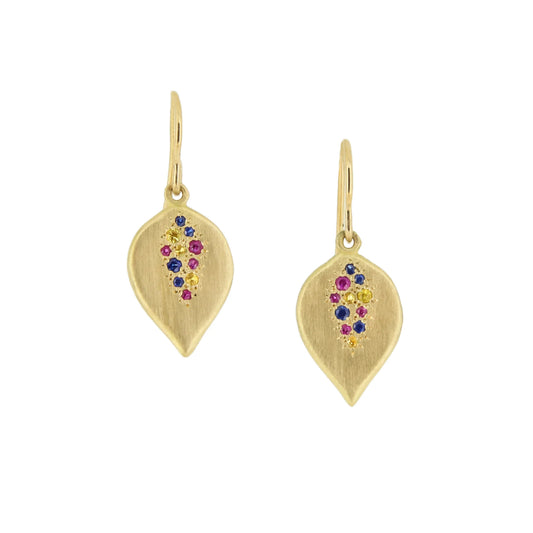 Adel Chefridi Multi-Color Sapphire Teardrop Earrings