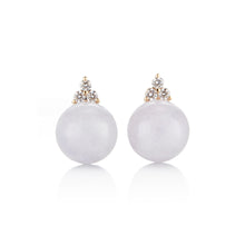 Gump's Signature Madison Earrings in Lavender Jade & Diamonds