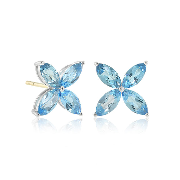 Gump's Signature Stella Earrings in Swiss Blue Topaz