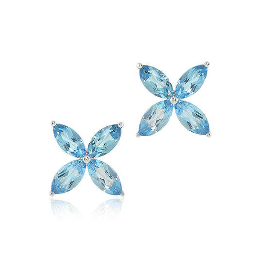 Stella Earrings in Swiss Blue Topaz