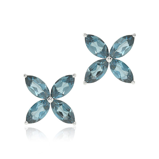Stella Earrings in London Blue Topaz