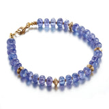 Barbara Heinrich Tanzanite Rondelle Beaded Bracelet