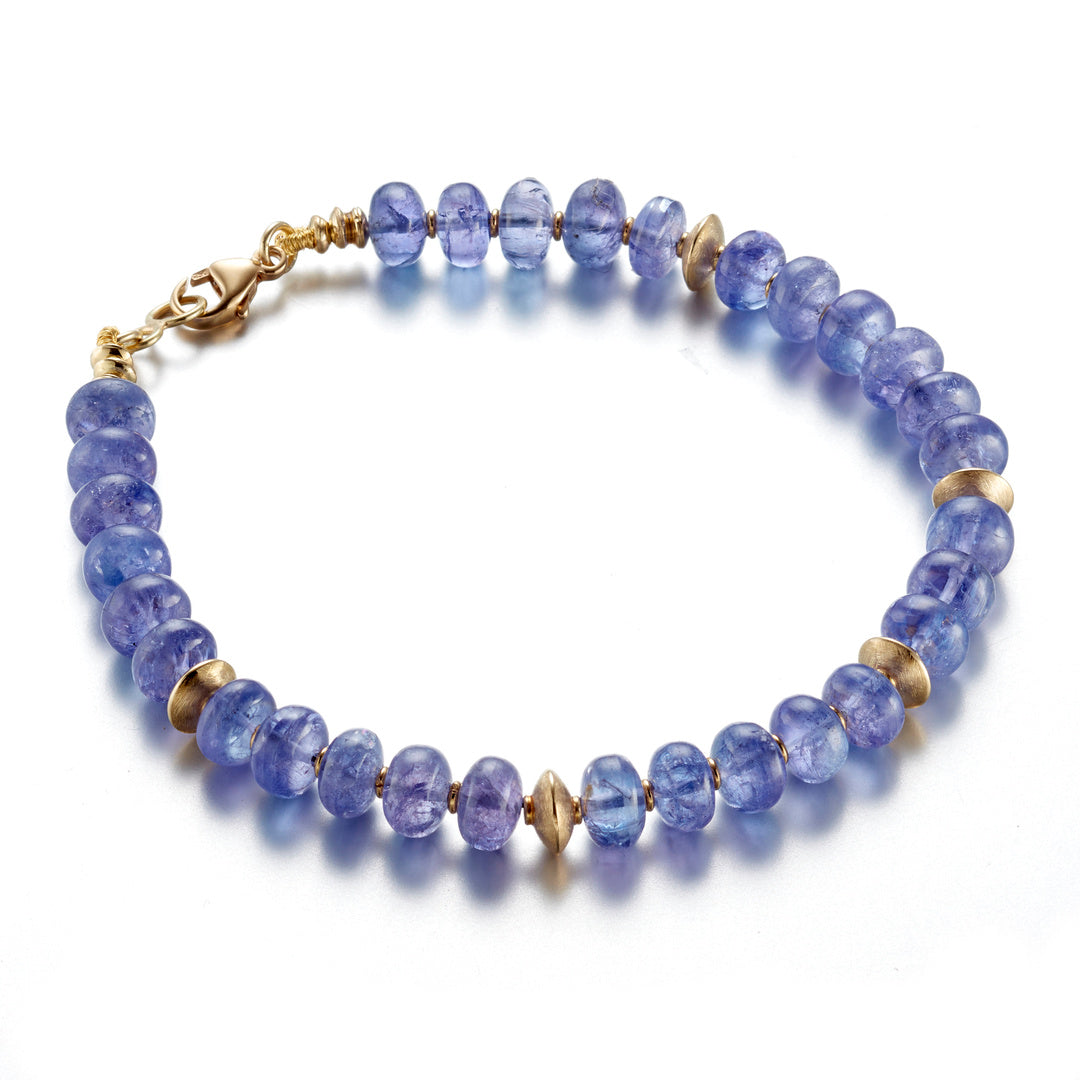 Barbara Heinrich Tanzanite Rondelle Beaded Bracelet