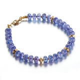 Tanzanite Rondelle Beaded Bracelet