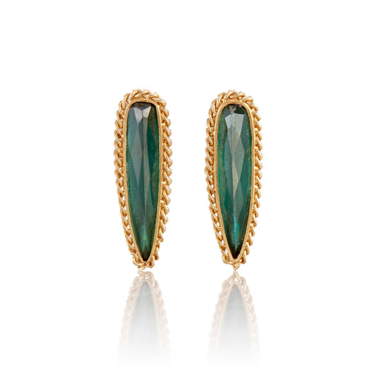 Amáli Green Tourmaline Teardrop Earrings