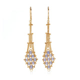 Tanzanite Suspended Lattice Earrings