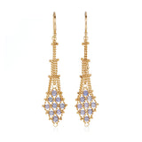 Amáli Tanzanite Suspended Lattice Earrings