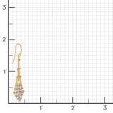 Tanzanite Suspended Lattice Earrings