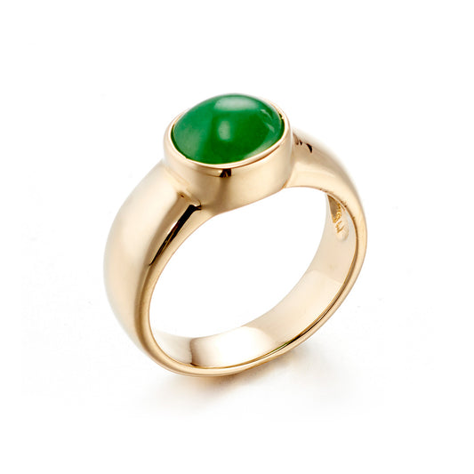 Gump's Signature East-West Ring in Green Jade