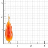 Faceted Carnelian Trillium Drop Earrings