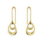 Georg Jensen Offspring Drop Earrings in Yellow Gold