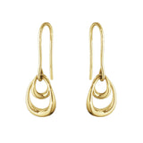 Georg Jensen Offspring Drop Earrings in Yellow Gold