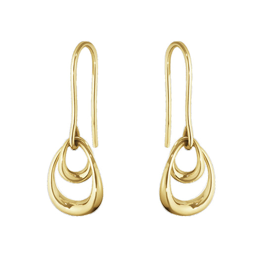 Georg Jensen Offspring Drop Earrings in Yellow Gold