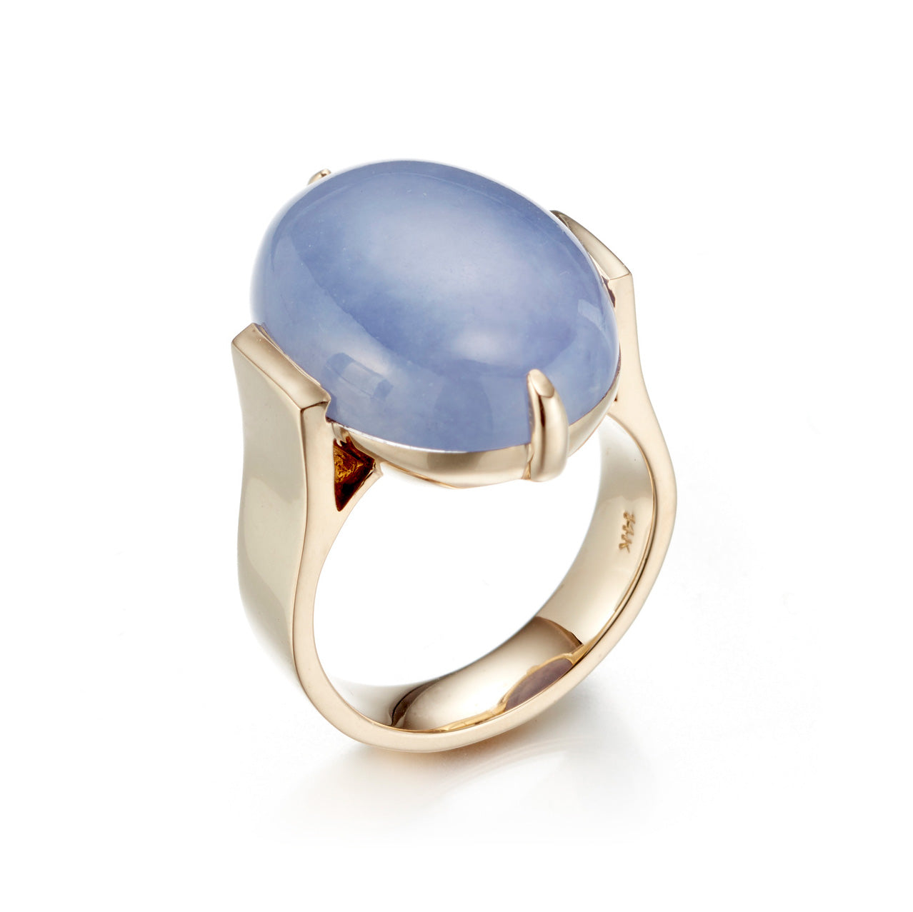 Gump's Signature Lavender Blue Jade 2-Prong Ring