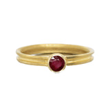 Barbara Heinrich Ruby Grooved Shank Ring