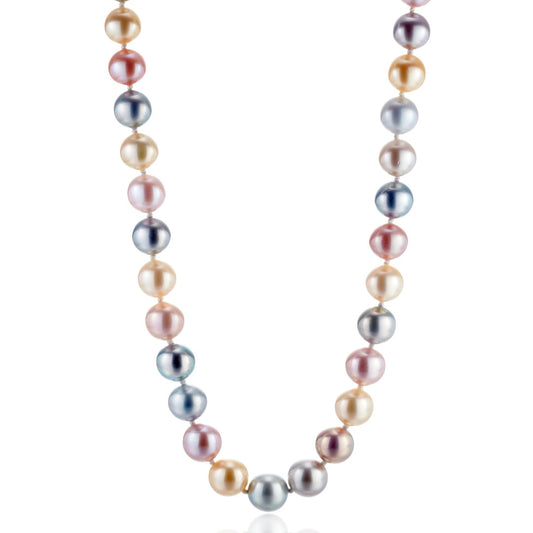 11-12.5mm Multi-Color Pastel Tahitian, South Sea & Freshwater Pearl Necklace