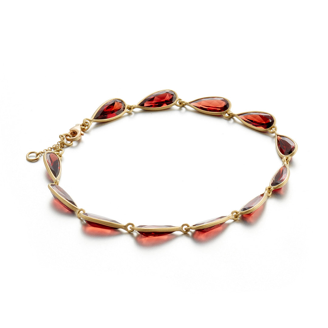 Kothari Garnet Teardrop Bracelet