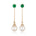 Gump's Signature Niagara Earrings in Pearls & Emeralds