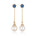Gump's Signature Niagara Earrings in Pearls & Sapphires