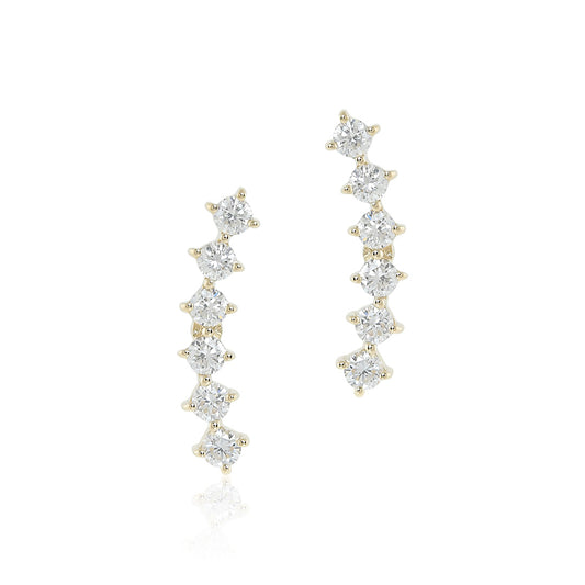 Gump's Signature Diamond Curve Earrings