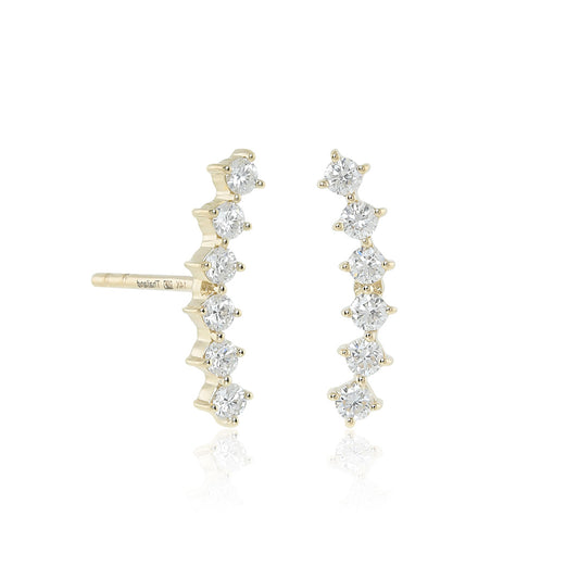 Diamond Curve Earrings