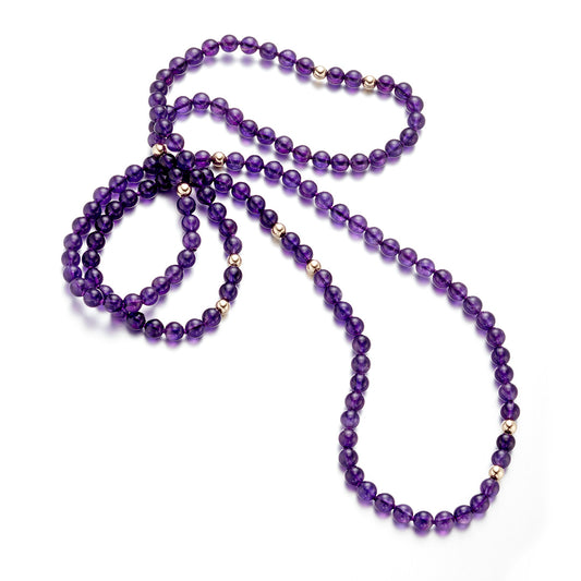 Gump's Signature Amethyst & Gold Rope Necklace
