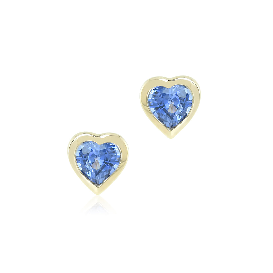 Gump's Signature Sapphire Heart Earrings