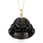 Gump's Signature Black Nephrite Jade Carved Buddha Pendant