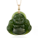Gump's Signature Green Nephrite Jade Carved Buddha Pendant