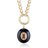 Black Jade & Citrine Pendant