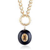 Black Jade & Citrine Pendant