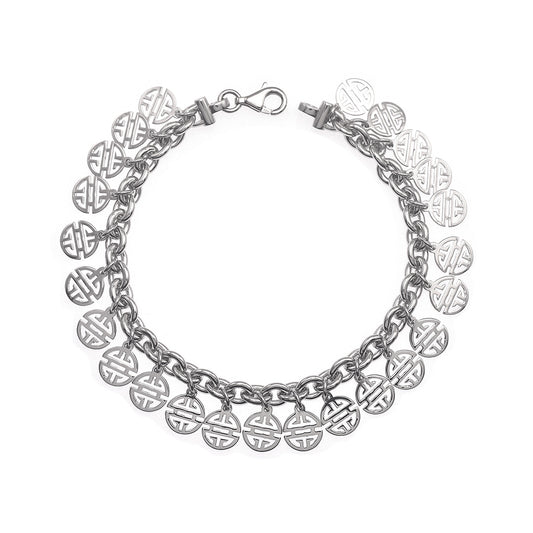 Gump's Signature Silver Shou Charm Bracelet