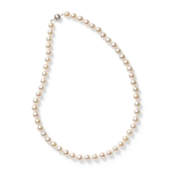 Gump's Signature 8mm Baroque White Akoya Pearl Necklace