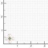 Flora Earrings in Pearls & Aquamarines