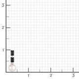 Black Spinel Baguette & Pearl Drop Earrings