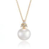 Gump's Signature Madison Pendant Necklace in Pearl & Diamonds