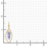 Tanzanite Open-Shape Cluster Earrings