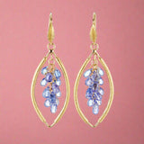 Tanzanite Open-Shape Cluster Earrings