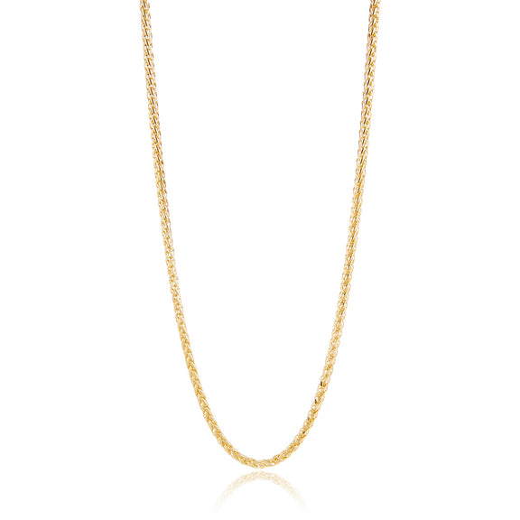 3mm Gold Wheat Chain Necklace