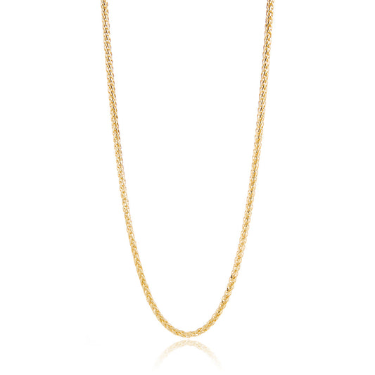 3mm Gold Wheat Chain Necklace