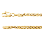 3mm Gold Wheat Chain Necklace