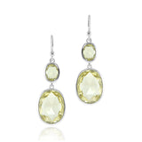 Raindrop Earrings in Lemon Quartz