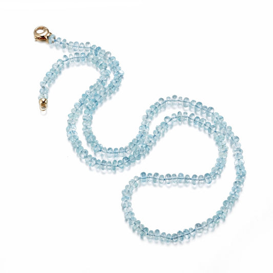 Gump's Signature Aquamarine Rondelle Necklace