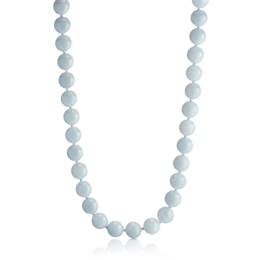 10mm White Jade Necklace