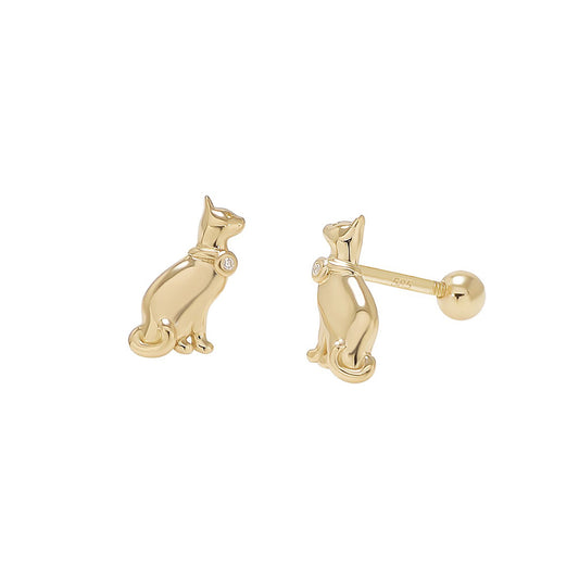 Gump's Signature Child's Cat Stud Earrings